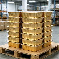 Barquette jetable en plastique PP de qualité alimentaire avec feuille d'aluminium pour cuisson rapide et uniforme au four ou à la friteuse à air