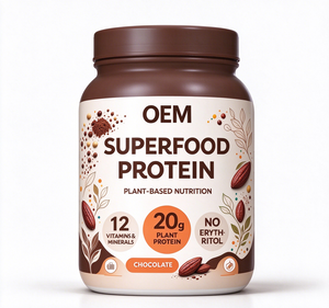 Poudre de protéines végétales, vitamines, minéraux, gain de masse, superaliment, supplément nutritionnel sportif pour adultes, sans gluten - Product Image 1