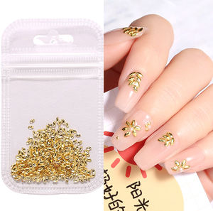 Vente en gros 500 pièces/sac d'accessoires d'art d'ongle rivet en métal 3d breloques d'art d'ongle décorations d'ongle de <span class=keywords><strong>marquise</strong></span> d'or - Product Image 2