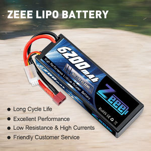Zeee 7,4 В Lipo аккумулятор 2S 60C 6200mAh Lipo жесткий чехол с Т-образным коннектором для радиоуправляемых грузовых автомобилей 1/8 1/10 радиоуправляемых транспортных средств - Product Image 2