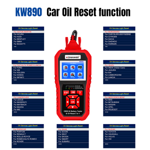 Herramientas de taller directas de fábrica Konwei Kw890 Car Obd Scanner Obd2 Scanner & Battery Testers Herramienta de diagnóstico con reinicio de servicio de aceite - Product Image 5