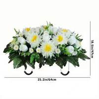 Vente en gros Offre Spéciale Couronne de fleurs funéraires artificielles Couronne de fleurs en soie pour funérailles