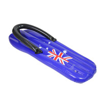 Matelas flottant gonflable personnalisé avec drapeau australien, chaise longue aquatique en PVC, radeau de loisirs durable pour piscine, jeu d'extérieur estival