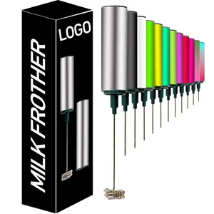 <span class=keywords><strong>Mousseur</strong></span> à lait électrique moderne à 3 vitesses réglables, best-seller 2023, fouet à matcha USB portable, batterie avec 3 types de mousse - Product Image 3