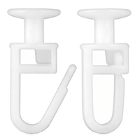 Glissière de rideau moderne en plastique robuste avec crochet de sécurité, roue nano silencieuse à verrouillage rapide, accessoires de quincaillerie pour rideaux, installation facile