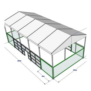 Structure en acier sur mesure pour abri de padel panoramique avec toit en PVC pour usage extérieur super panoramique en PVDF - Product Image 4
