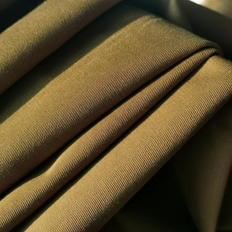 32/12 156*72 57/58" organic 100%Cotton pigment dyeing peach finish twill canvas fabric for dress wind coat suit blazer costumes