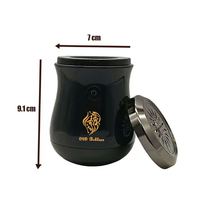 Brûleur d'encens électronique en métal BK-51 OUD, diffuseur d'aromathérapie à bouton-poussoir rechargeable par USB, style moyen-oriental