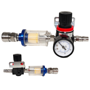 Compact Oil Water Separator Inline Air Regulator Gauge <b>Set</b> for Compressor Sprayer -001 - Product Image 3