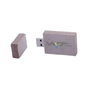 Logotipo personalizado Forma rectangular Llave USB de madera 64 GB 128GB Interfaz USB 2,0 Muestra gratis