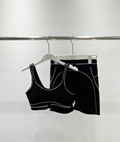 Ensemble de fitness 2 pièces pour femme de marque personnalisée : tenue de sport, de yoga et de fitness avec logo, shorts respirants