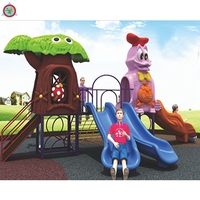 Équipement de parc d'attractions standard GS, toboggan en plastique, aire de jeux extérieure pour enfants