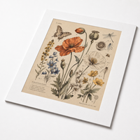 Impression sur toile Giclée botanique personnalisée, papier sans acide, tableau tendu, affiche murale pour salon, décoration intérieure