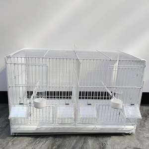 Cage à oiseaux rectangulaire 2026 avec crochet et mangeoire pour petits oiseaux, perroquets, perruches, pinsons – Idéale pour l'extérieur - Product Image 1