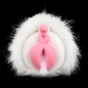 GEEBA Realistic Animal White Detachable Furry Male Masturbation, Monster Male <b>Masturbator</b> Pocket Pussies for Men Drop Shipping - Product Image 5