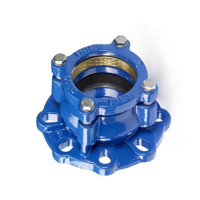 Ductile Cast Iron Grip Restraint Flange Adaptor And Coupling for PE or PVC Pipe