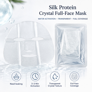 Masque facial en feuille de collagène hydrolysé hydratant OEM ODM avec acide hyaluronique, activé à l'eau en 3-5 minutes - Product Image 4