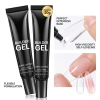 Gel UV transparent pour extension d'ongles, gel de construction qui s'enlève par trempage, pour usage en salon de manucure