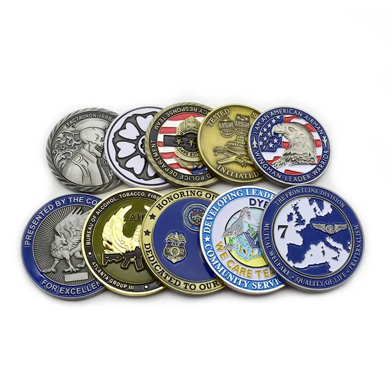 Cheap customized metal new york 3d police department challenge coin