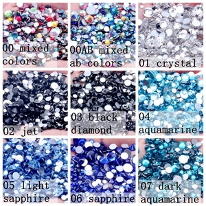 Offre Spéciale Strass Brillants SS10-SS30 5mm Pierres de Cristal à Dos Plat pour Ongles, à Coller, pour Nail Art DIY, Manucure en Verre, Vêtements et Sacs - Product Image 4