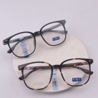 2025 TR90 estilo retro nuevo modelo anteojos marco azul con estampado de leopardo para hombres y mujeres