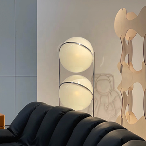 Lampe sur pied LED réglable en hauteur, globe en acrylique blanc, métal chromé de luxe, vente chaude, pour salon, décoration d'hôtel - Product Image 4