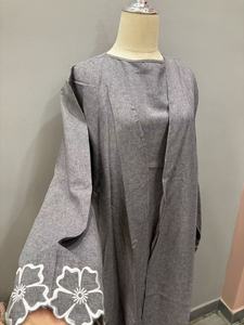 Sharut חדש eid רקמה צנועה אבאיה פמס חלוק musulmane dubai abaya בגדי נשים שמלה מוסלים בד פשתן - Product Image 6