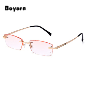 Exuberante de diamantes de corte de montura del marco <span class=keywords><strong>para</strong></span> los hombres gafas con None dioptrías <span class=keywords><strong>lentes</strong></span> ópticas Q5808 - Product Image 3