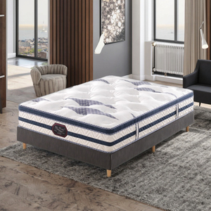 Colchón de Látex <span class=keywords><strong>Talalay</strong></span> Hipoalergénico de Alta Calidad con Cubierta Acolchada, Resortes Ensacados Cómodos, CF19-5, Enrollado y Comprimido en Caja - Product Image 1