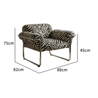 Canapé individuel pour salon rétro, mobilier de loisirs pour café, hôtel, gîte et salle de réception