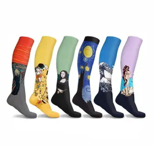 Customized Painting Medical kompression strümpfe für männer 15-20 mmHg Sport Running frauen Nurse kompression socken