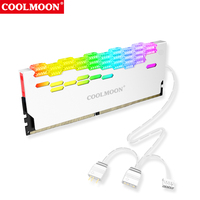 COOLMOON Refroidisseur de RAM pour ordinateur de jeu 5v ARGB ram Radiateur de refroidissement Radiateur de mémoire de refroidissement pour carte mémoire Ddr2 Ddr3 Ddr4 Pc