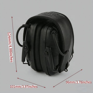 <span class=keywords><strong>Casque</strong></span> anti-bruit tactique d'extérieur avec 2 microphones omnidirectionnels, haut-parleurs HD à plage dynamique complète, protège-oreilles - Product Image 4
