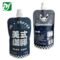 100ml Stand up AL Foil Liquid Coffee Bag Custom Coffee Drink Packaging Spout Pouch