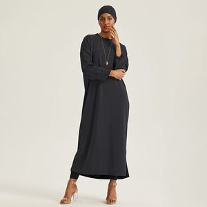 Müslüman kadınlar 3 parça spor giyim seti uzun kollu yuvarlak boyun başörtüsü mütevazı Activewear islam spor giyim spor Yoga kıyafeti - Product Image 3