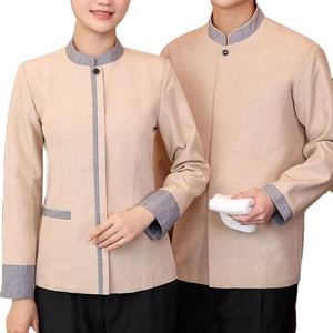 Herbst Winter Langarm Arbeits kleidung für männliche weibliche Gästezimmer Eigentum Personal Arbeits kleidung für Einkaufs zentrum Schul krankenhaus - Product Image 2