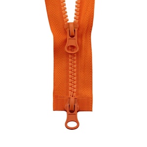 Factory wholesale double slider plastic resin color zipper can be customized two ways plastic zipper colorful tape heavy duty