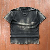 T-shirt d'été en coton de haute qualité, 280 g/m², coupe oversize, couleur personnalisée, effet délavé vintage