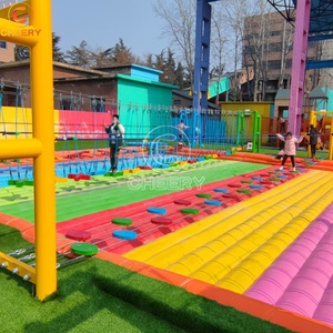 Jeux gonflables pont à suspension <span class=keywords><strong>jeu</strong></span> de sport multi-terrain course d'obstacles gonflable combo parc pour enfants - Product Image 5