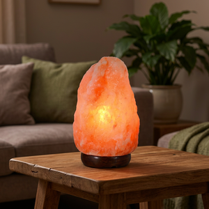 100% Natural Himalayan Salt Lamp Carved Pink with <b>Dimmer</b> Switch Waterproof Customizable Sizes-Holiday & Wedding Decor - Product Image 1