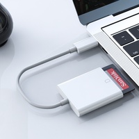 Lecteur de cartes OTG Type-C pour téléphone portable et ordinateur, adaptateur haute vitesse avec prise en charge SD/TF, matériau plastique