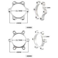 Adaptateur de rotor de frein à disque de moyeu de vélo MUQZI 44 mm 48 mm Adaptateur de bride de rotor de frein