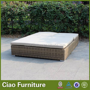 <span class=keywords><strong>Hôtel</strong></span> <span class=keywords><strong>Piscine</strong></span> Terrasse Meubles Villa Modèle Jardin Soleil Double Lit Jardin Osier Plage Chaise Longue PE Rotin Canapé-Lit - Product Image 4