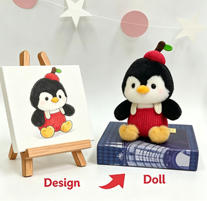 Juguetes de Peluche Personalizados de la Serie Frutas: Pingüino, Cachorro y Oso Adorables con Manzana, Arándano y Piña, Animales de Peluche Suaves de 15 cm - Product Image 2