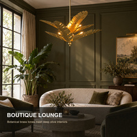 Luminaire suspendu vintage en fer doré avec abat-jour floral ajouré orné pour salle à manger, salon, chambre, restaurant, hôtel, villa, hall d'entrée