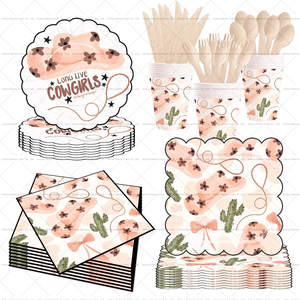 Assiettes en papier Damai Western Cowboy Rodeo Party, thème Far West, assiettes à dessert jetables, fournitures pour fête d'anniversaire - Product Image 2