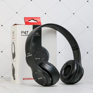 Vente en gros P47 Écouteurs BT sans fil pliables Version 5.0 <span class=keywords><strong>Casque</strong></span> de jeu à réduction de bruit avec <span class=keywords><strong>micro</strong></span> pour le sport et les voyages Utilisation <span class=keywords><strong>PC</strong></span> et DJ - Product Image 1