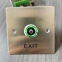 Système de contrôle d'accès intelligent à déverrouillage rapide, capteur infrarouge sans contact, bouton de sortie sans contact, interrupteur en acier inoxydable IP53 12-24V DC