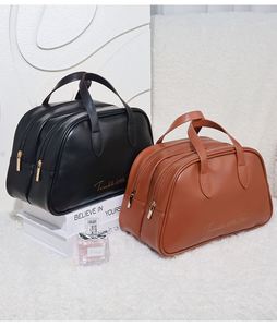 Travel Accessories Customized Pu Makeup <b>Bag</b> with Waterproof Compartments Skincare Storage <b>Toiletry</b> Wash <b>Bag</b> Cosmetic Pouch - Product Image 3