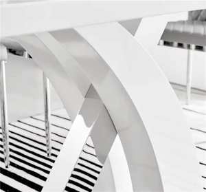 Mesa de Comedor Extensible de Estilo Nórdico con Panel Superior de MDF, Plegable, Cuadrada, para 6 Personas, Juego de Mesas de Comedor de Lujo - Product Image 4